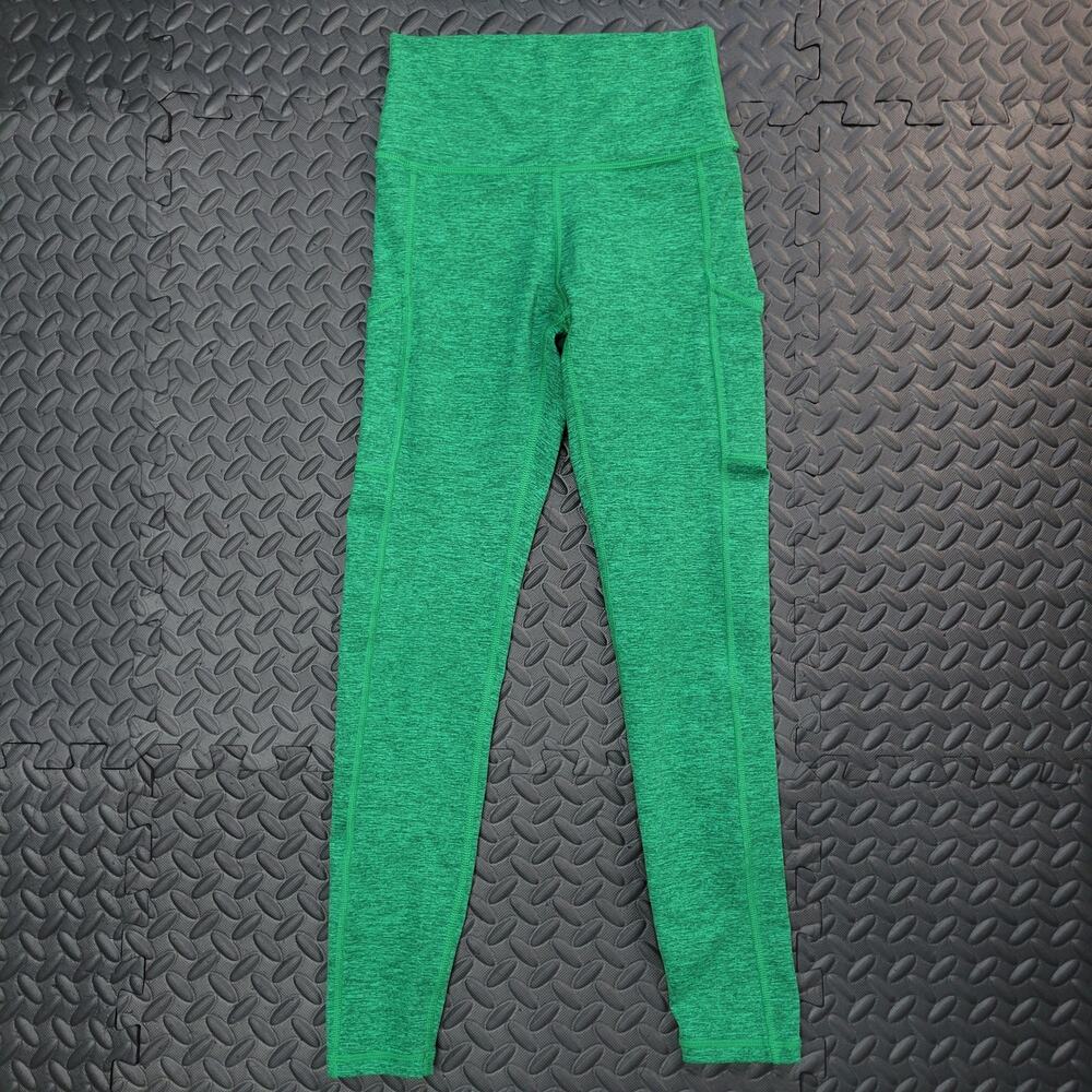 OFFLINE by Aerie The Hugger Leggings Small Green High Rise Pockets Yoga